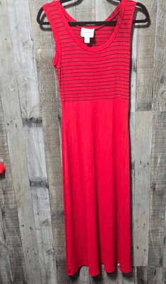 Maxi Vestido Joseph Ribkoff Vintage Años 90 Rayas Rojas Foto 1 de 4