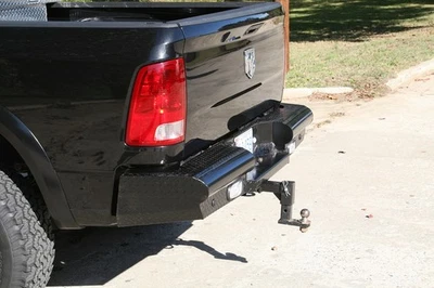 Fab Fours DR10-T2950-1 Black Steel Ranch Rear Bumper - Imagem 1 de 3