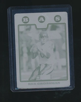 REX GROSSMAN 2008 TOPPS KICKOFF BLACK PRINTING PLATE 1/1 #152 ONE OF ONE - Image 1 of 2