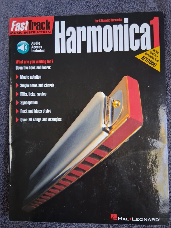 Harmonica Learning Sheet Music Book with CD for C Diatonic Hal Leonard - Image 1 of 1