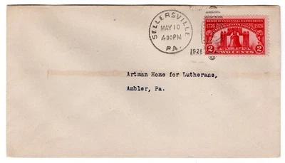 #627 Sesquicentennial Exposition 1928 FDC -  Unofficial U/O Sellersville PA - Image 1 of 2