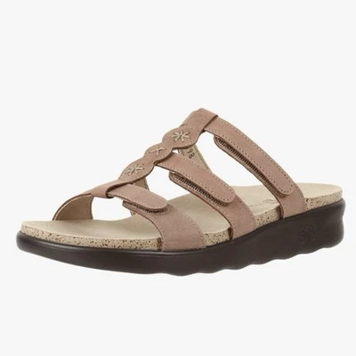 SAS Naples Sandals Women's Sz 9.5M Praline Brown Leather Triple Strap Comfort - Image 1 of 4