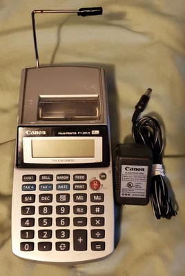 Canon Palm Printer P1-DH V Tax & Business Calculator w/AC Adapter Tested Working - Image 1 of 4