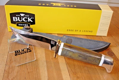 LEROY REMER CUSTOM BUCK KNIFE 212 FIXED BLADE RANGER MP 420HC STEEL MICARTA HAND - Image 1 of 4