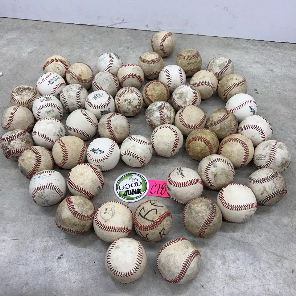 Lote de 50 Pelotas de Béisbol Duras Usadas Lanzamiento Fielding Bateo Camiseta Entrenador Práctica Foto 1 de 4