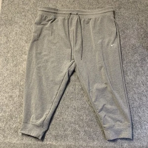 Nike Sweat Pants Womens 4XL Gray Standard Fit High Rise 7/8 Length Dri-Fit NEW - Picture 1 of 17