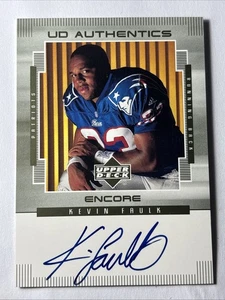 1999 Upper Deck Encore Authentics Kevin Faulk On Card Rookie Auto Patriots LSU - Picture 1 of 2