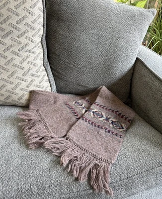 Bufanda de invierno tejida vintage Hansen 100 % lana pura de Escocia hecha en EE. UU. Foto 1 de 4