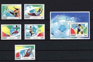 Fussball - Soccer - WM 1994 - KONGO - Block+Satz postfrisch - Bild 1 von 1