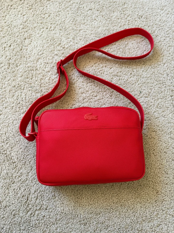 Bolso lateral Lacoste para hombre cruzado rojo Foto 1 de 4