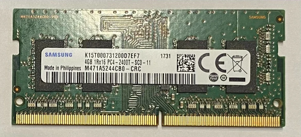 4GB 1Rx16 PC4-2400T-SC0 M471A5244CB0-CRC Samsung Notebook RAM - Bild 1 von 1