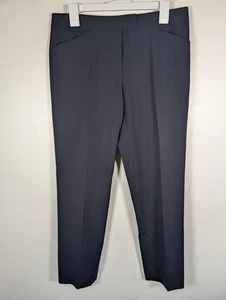 Lafayette 148 New York Pants Womens 4 Navy Blue Virgin Wool Irving Slim Tapered - Picture 1 of 12