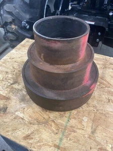 Large Antique Vintage Flat Belt Step Cone Pulley Hit & Miss Engine Line Shaft - Picture 1 of 4