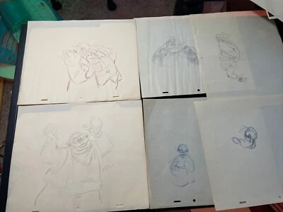 WALT DISNEY Animación Celular 1940’s GOOFY PEG LEG PETE Producción Arte Dibujos Animados I22 Foto 1 de 4