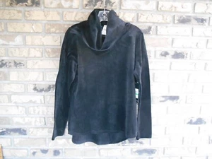 MARC NEW YORK COWL COLLAR LONG SLEEVE BLACK TOP WOMEN'S SIZE LARGE NEW WITH TAGS - Picture 1 of 22