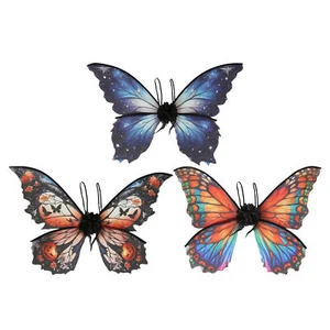 Fairy Butterfly Elf Wings Halloween Women Girls Party Cosplay Makeup Costumes - Foto 1 di 15