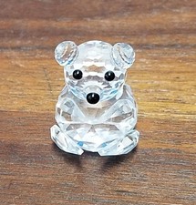 Swarovski crystal Small Teddy bear 1-1/8" block logo