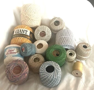 Darning Cotton Spool Lot-14 Tatting Mending Thread Various Brands - Picture 1 of 6
