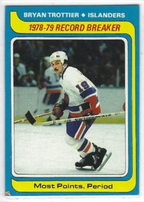 1979-80 Topps Hockey #165 Bryan Trottier 1978-79 Record Breaker - Image 1 of 2