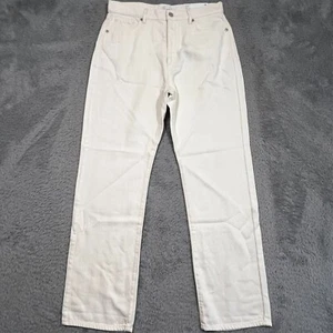 Loft The Relaxed Jeans Women's 28 Petite 30x29 Off White High Rise NWT - Picture 1 of 15