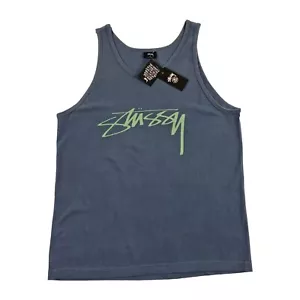 Stüssy Smooth Stock Pigment Dyed Tank Navy - Picture 1 of 4