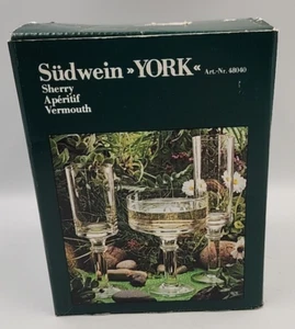 Vintage Sudwein York Sherry Glasses. Boxed Set Of 4 Glasses. - Picture 1 of 6