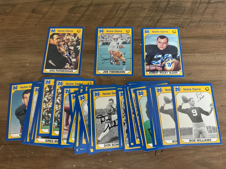 NOTRE DAME 1990 Collegiate Collection IRISH Signed Football Auto ** Pick Card ** - Image 1 of 1