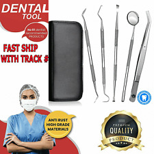 Dental Instruments Scaler Tools Teeth Cleaning 5pc Oral Hygiene Deep Set Kit Pro