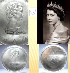 CANADA-Elisabetta II (Montreal 1975-76) 5$ Silver-FDC./UNC - Picture 1 of 5