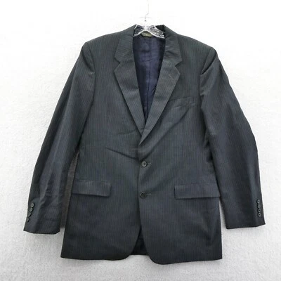 Christian Dior Monsieur Traje 42R Para Hombres Negro Azul Rayas Gafas Blazer Chaqueta Foto 1 de 4
