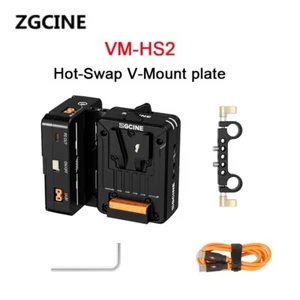 ZGCINE VM-HS2 Hot Swap Shark Fin Dual Micro for V-Mount Battery Plate Adapter - Picture 1 of 7