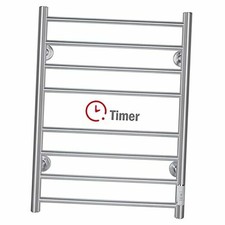 Towel Warmer Wall Mounted Heated Towel Racks for Bathroom, 8 Bars Silver