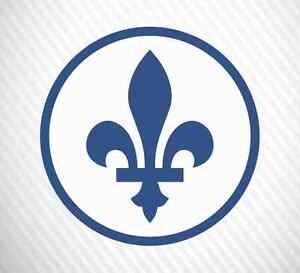 Quebec Sign Fleur De Lis Vinyl Decal Bumper Sticker For Car Truck Macbook Laptop