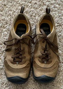 Keen Men's Tan Round Toe Lace-Up Hiking Shoes Size 8 *New Inserts - Picture 1 of 14