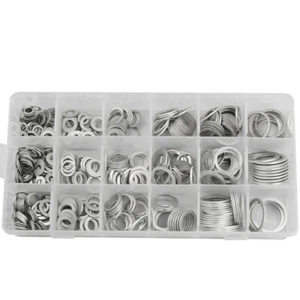 450X Car Oil Drain Plug Aluminum Solid Crush Washer Seal O-Ring Gasket Kit Box - Picture 1 of 10