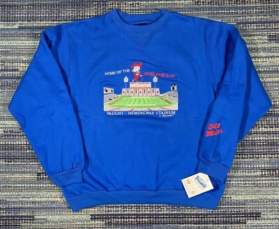 Sudadera De Colección Años 90 Ole Miss Rebels Stadium por Brumik Talla XL Coronel Reb Vaught Foto 1 de 4