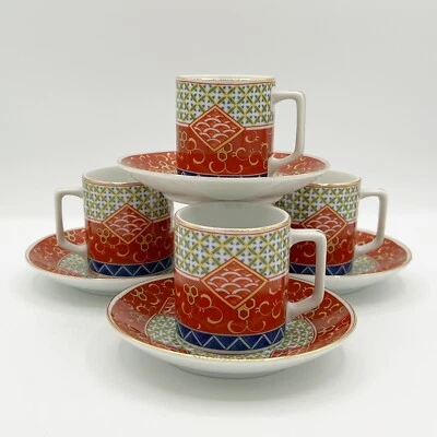 Juego de 4 tazas y platillos espresso Williams Sonoma hechos en Japón gran cocina Foto 1 de 4