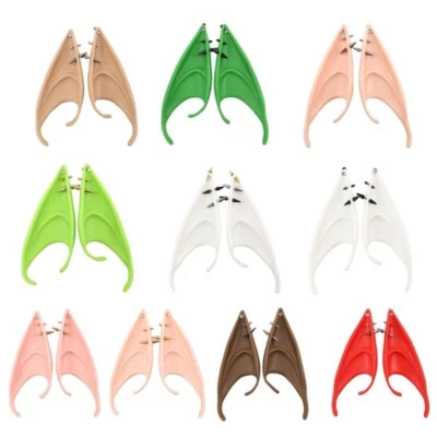 Elf Ears with Studs Cosplay Halloween Decor Soft Harmless False Ear Prop - Image 1 of 4
