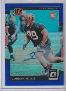 JORDAN WILLIS 2017 Donruss Optic Blue 14/75 AUTO BENGALS - Picture 1 of 1
