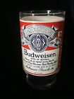 Vintage BUDWEISER BEER Glass - Anheuser-Busch, - 12 oz 