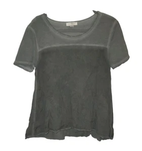 Kenar Women's Gray Short Sleeve Scoop Neck Top Shirt HI Lo  Size M - Picture 1 of 5