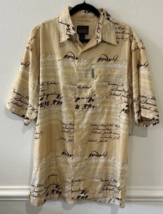 Camisa grande vintage con botones estampado de fubu - Imagen 1 de 3
