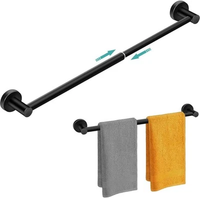 Adjustable Towel Holder for Bathroom,Rustproof Towel Bar Wall Mounted 13.18"-24" - Image 1 of 4