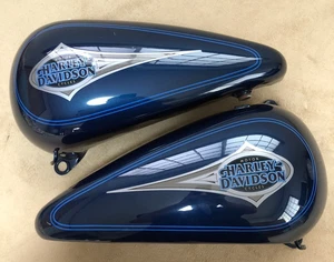 Harley Davidson Genuine Gas tank 99 1999 FLSTC Heritage Softail Blue #4179 - Foto 1 di 8