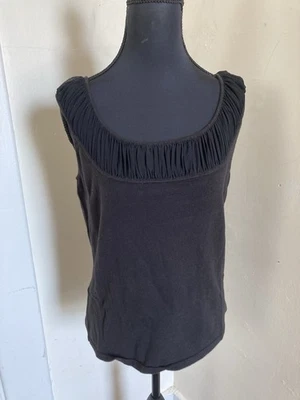 Axcess Women's Sleeveless Tank Top Color Black Size M Rounded Neck W/ Flourish - Image 1 of 4