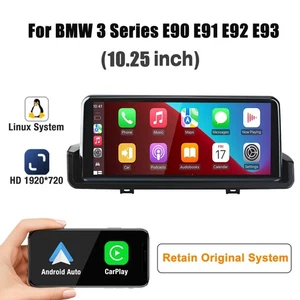 For BMW 3 Series E90 E91 E92 E93 Car Stereo 10.25" Linux Radio Carplay GPS BT5.2 - Picture 1 of 16