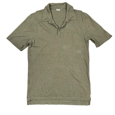 Camisa Gramicci Para Hombres Grande Verde Polo Manga Corta Cáñamo Algodón Orgánico Pullover Foto 1 de 4
