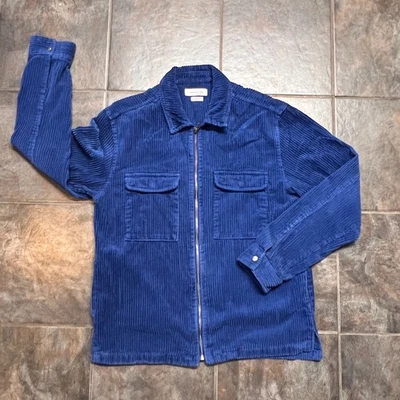 Urban Outfitters Zip Up Cobalt Blue Corduroy Cotton Jacket Unisex Size Medium - Image 1 of 4