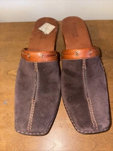 Timberland Comforia Braun Leder Pantoletten Clogs 11MKarriere Freizeit Top Komfort - Bild 1 von 6