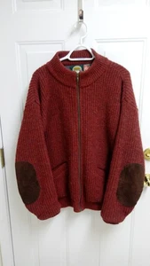 CABELA'S, HOMBRE TALLA/L, 100% LANA, SUÉTER CREMALLERA COMPLETA/CON HOMBRERA Y FORRO, BUENO - Imagen 1 de 3